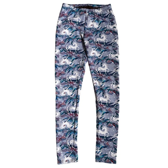 Just Cozy Faux Fur-Lined Unicorn Leggings Size Medium - Picture 2 of 6
